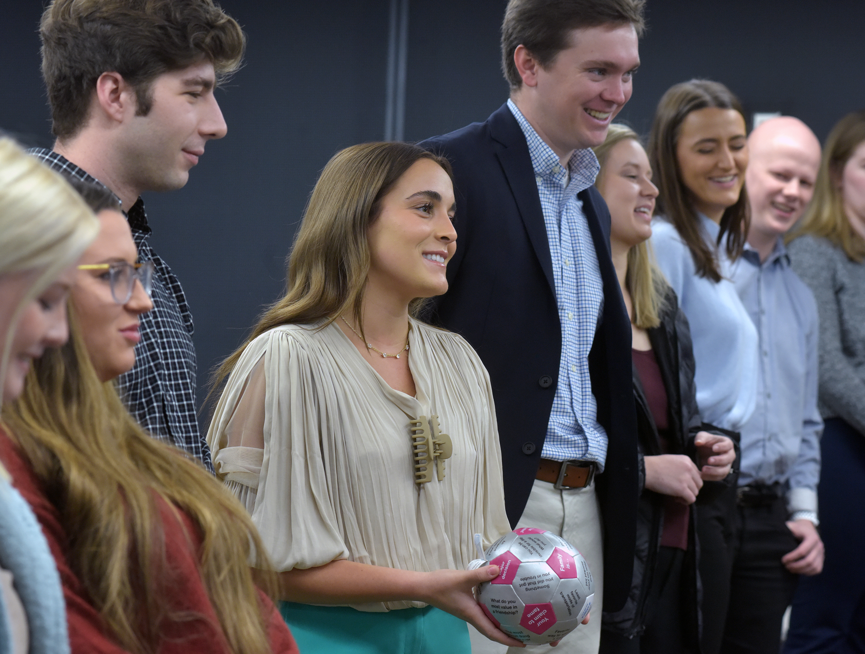 Chloe McDaniel participates in a meet and greet activity at MSU Meridian. The 23-year-old was one in a cohort of 30 seeking a Master of Physician Assistant Studies, a two-and-a-half-year program offered in downtown Meridian. 