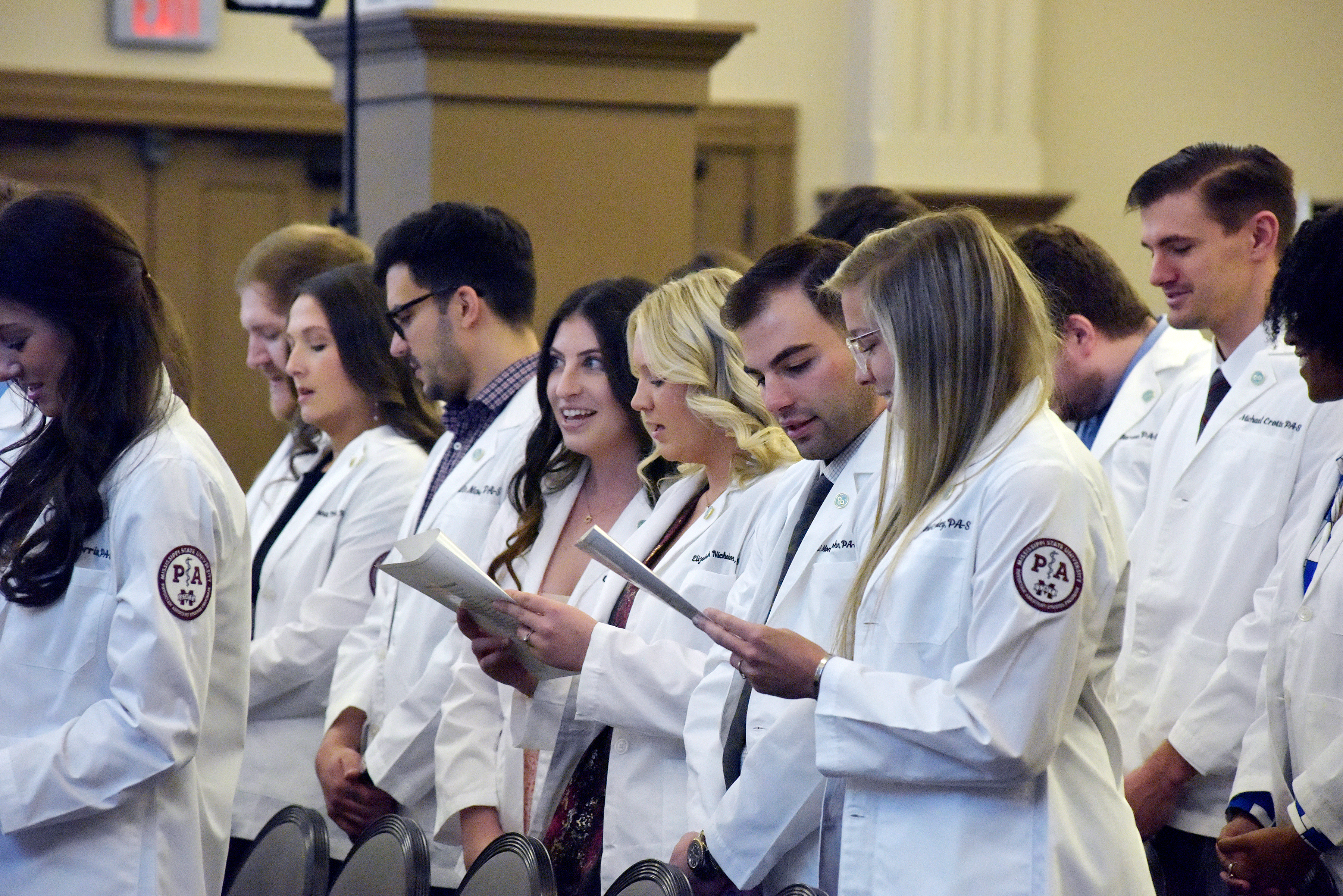 Students with MSU-Meridian's Master of Physician Assistant Studies received their white coats on Thursday. The white coat is symbolic that the 28 students in the class of 2025 cohort are prepared to enter clinical rotations. 