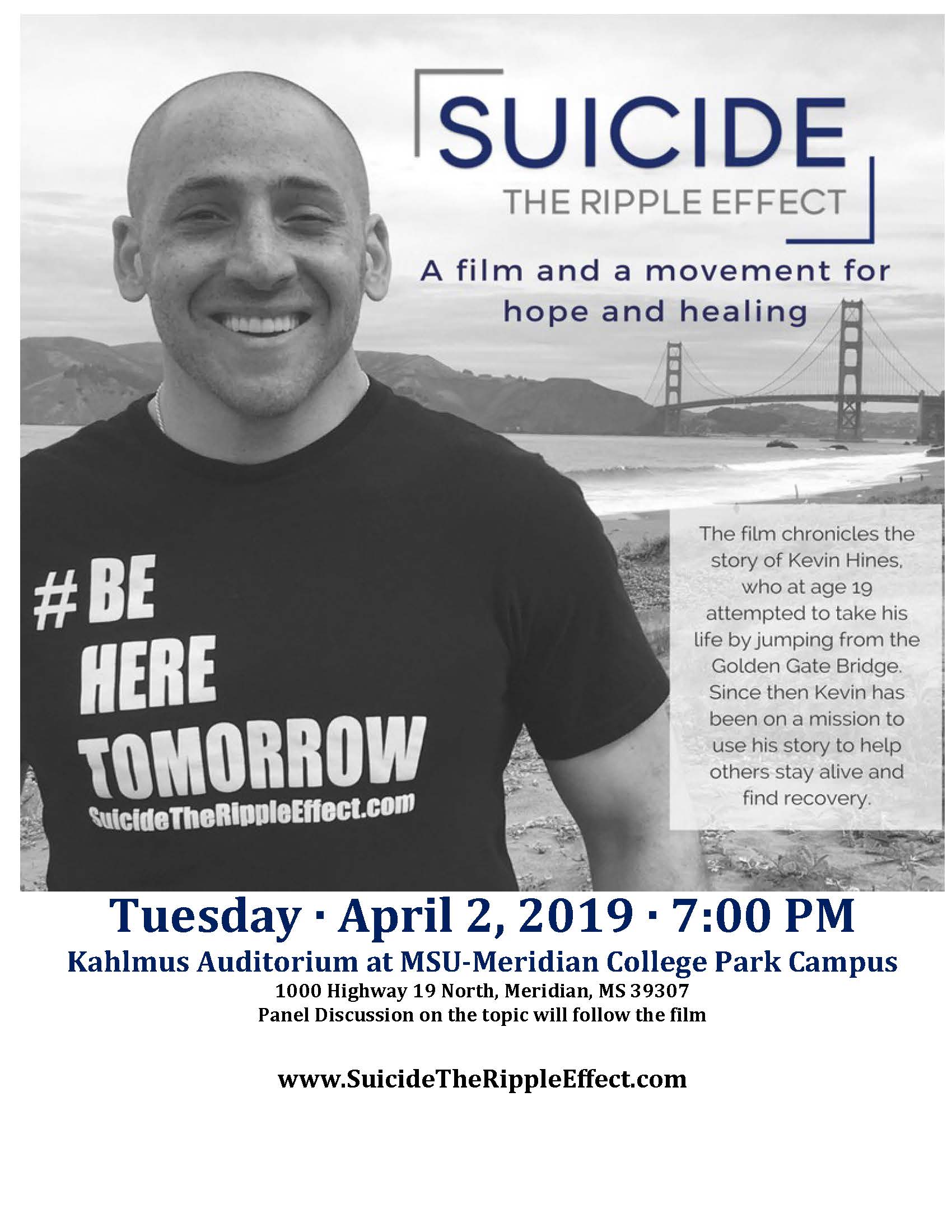 Flyer of the film showing of Suicide The Ripple Effect