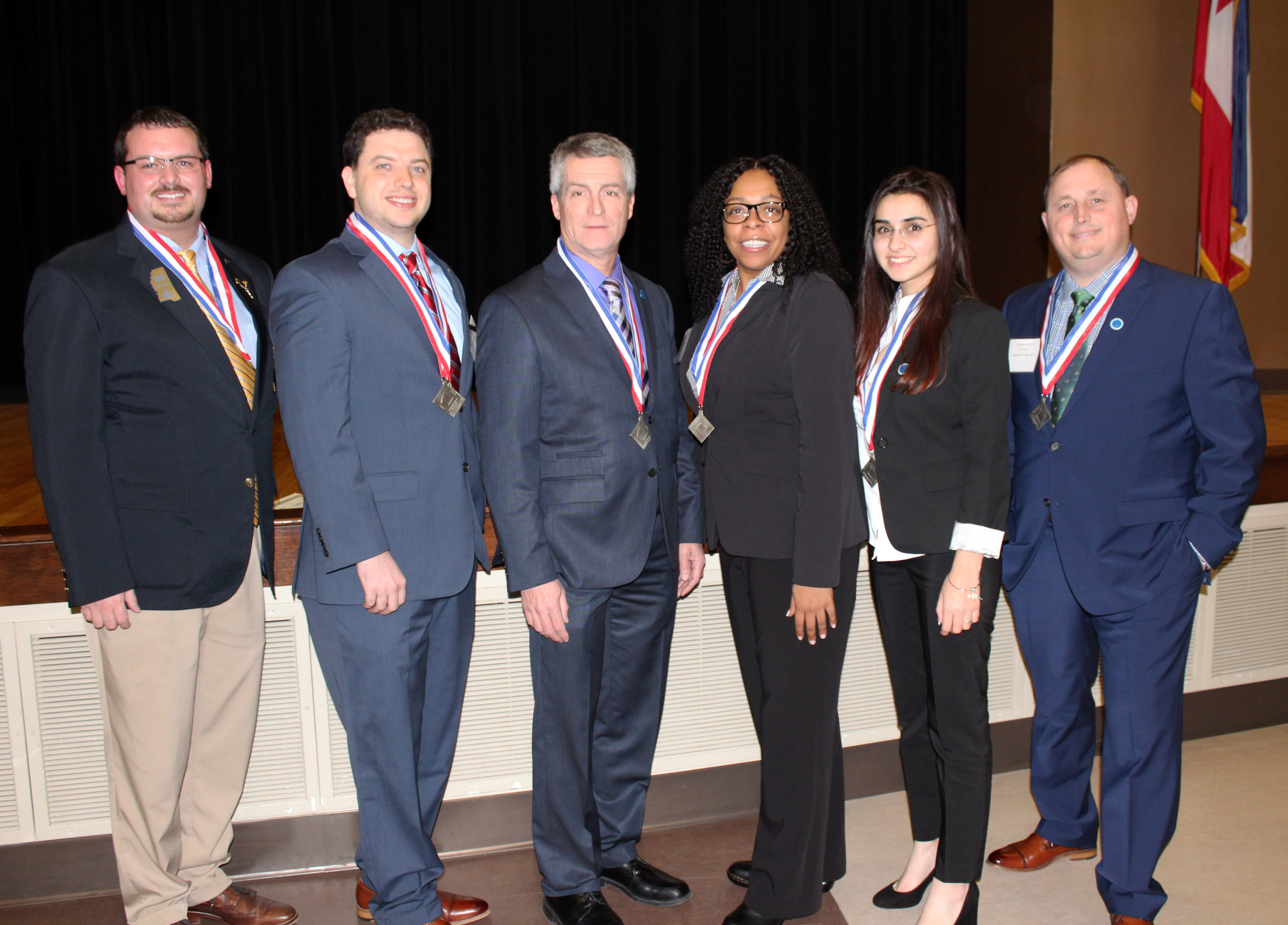 Virginia-bound MSU-Meridian DECA students (l-r) Steven Miller, Daniel Johnson, Anthony McOlgan, Crystal Windham, Mariam Khmaladze and Steven Pamplin. (Photo submitted) 