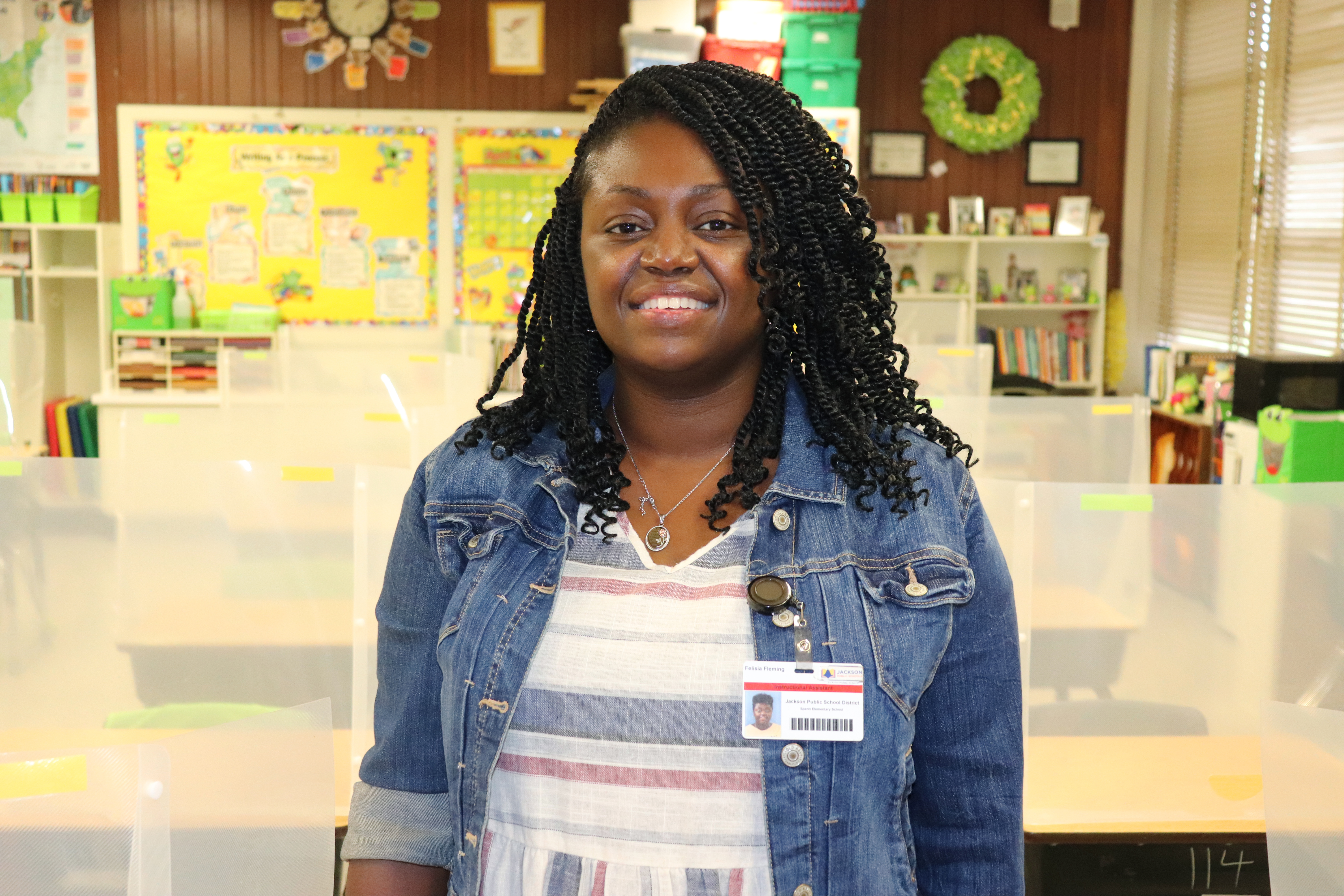 Felisia Fleming, second grade assistant at Spann Elementary in Jackson Public Schools (photo by Georgette Keeler, JPS)