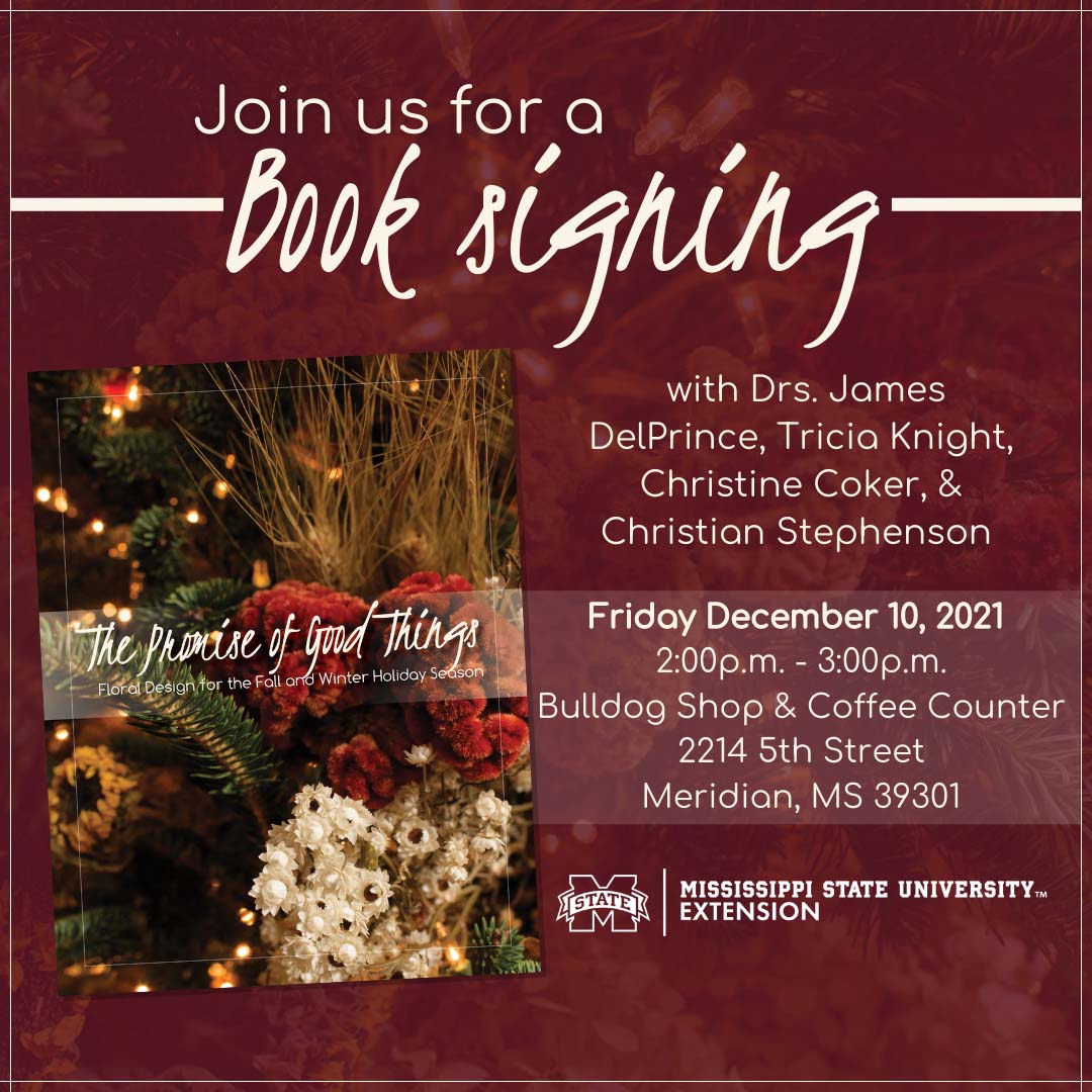 Book signing and floral design demo Friday Dec 10