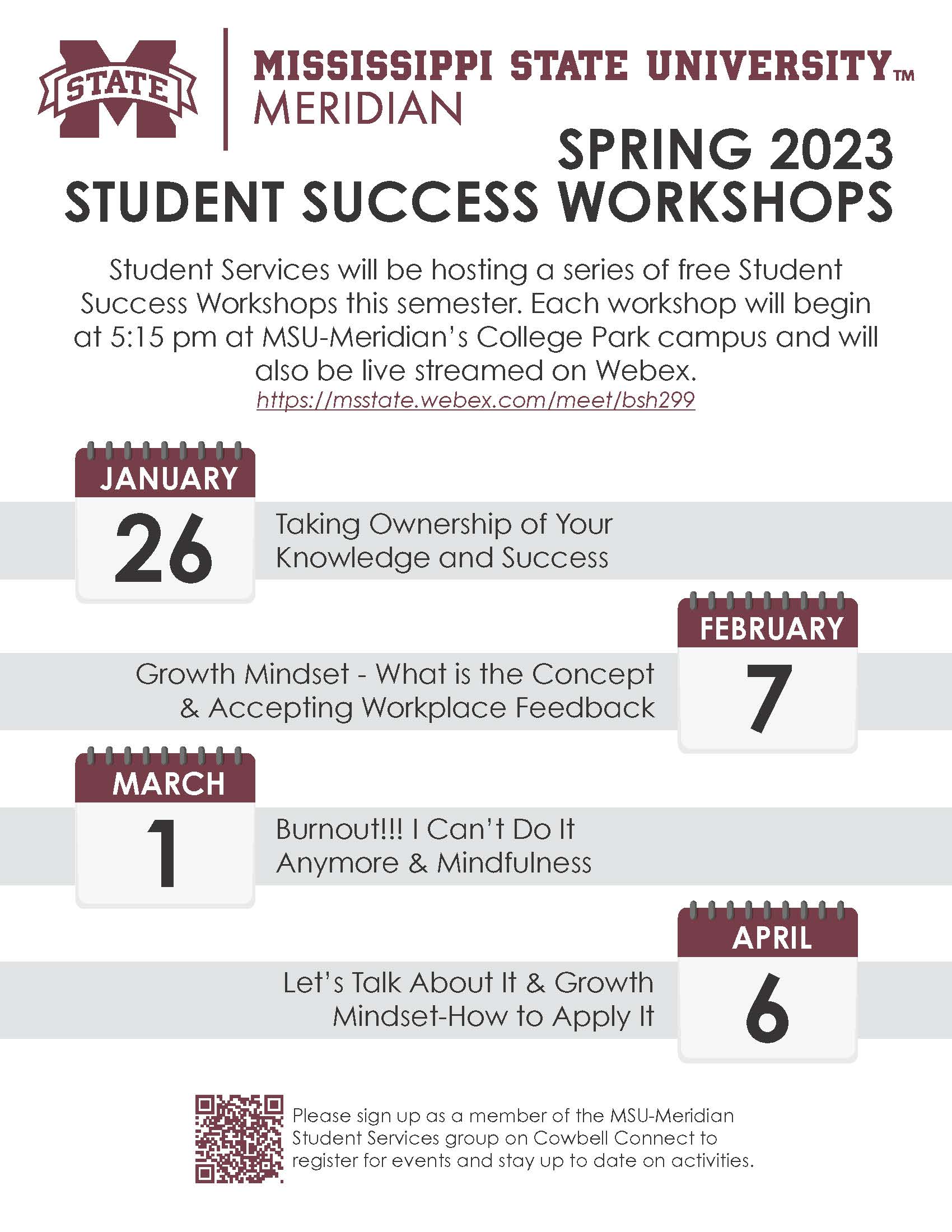 A series of workshops for students