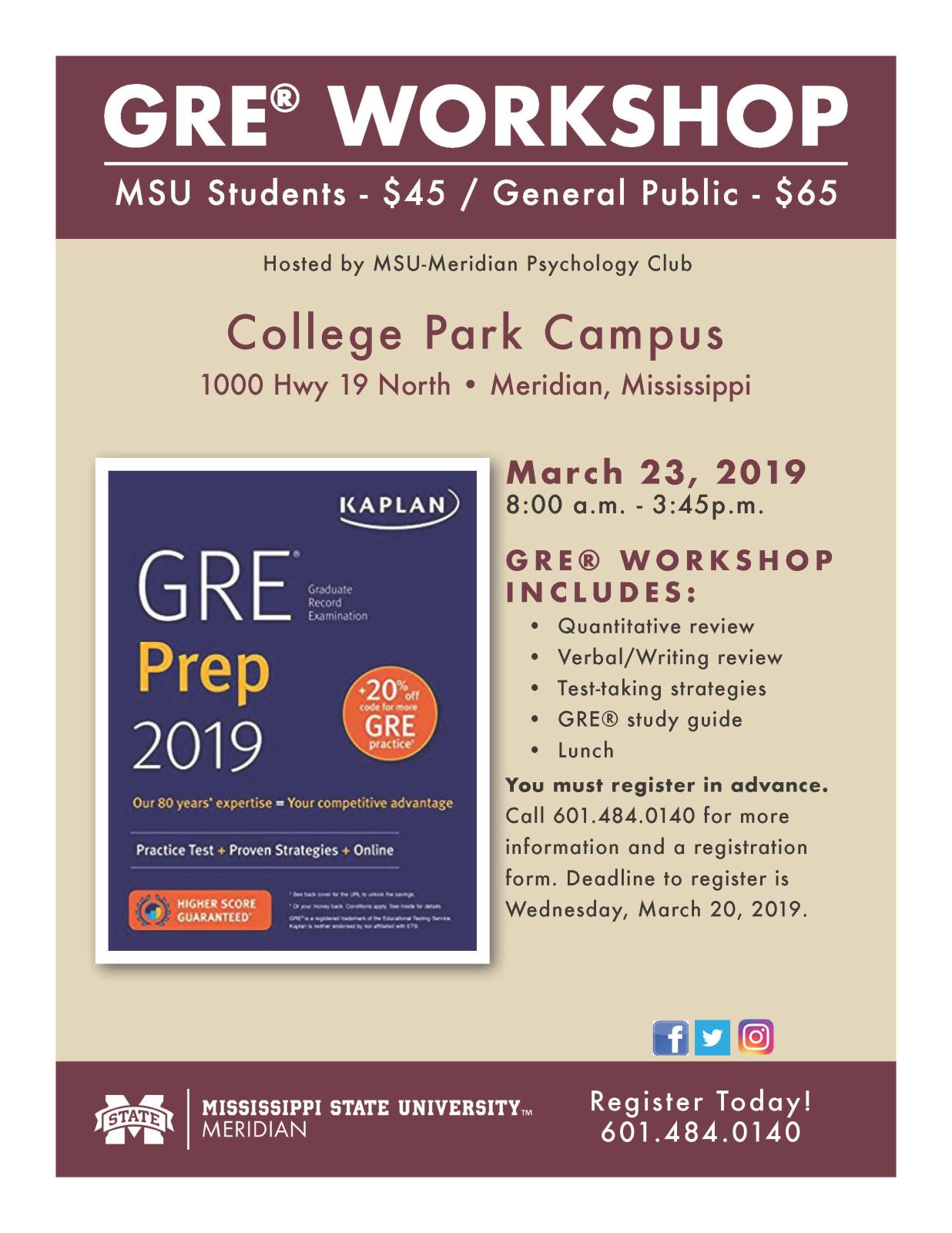 GRE March 2019 flyer