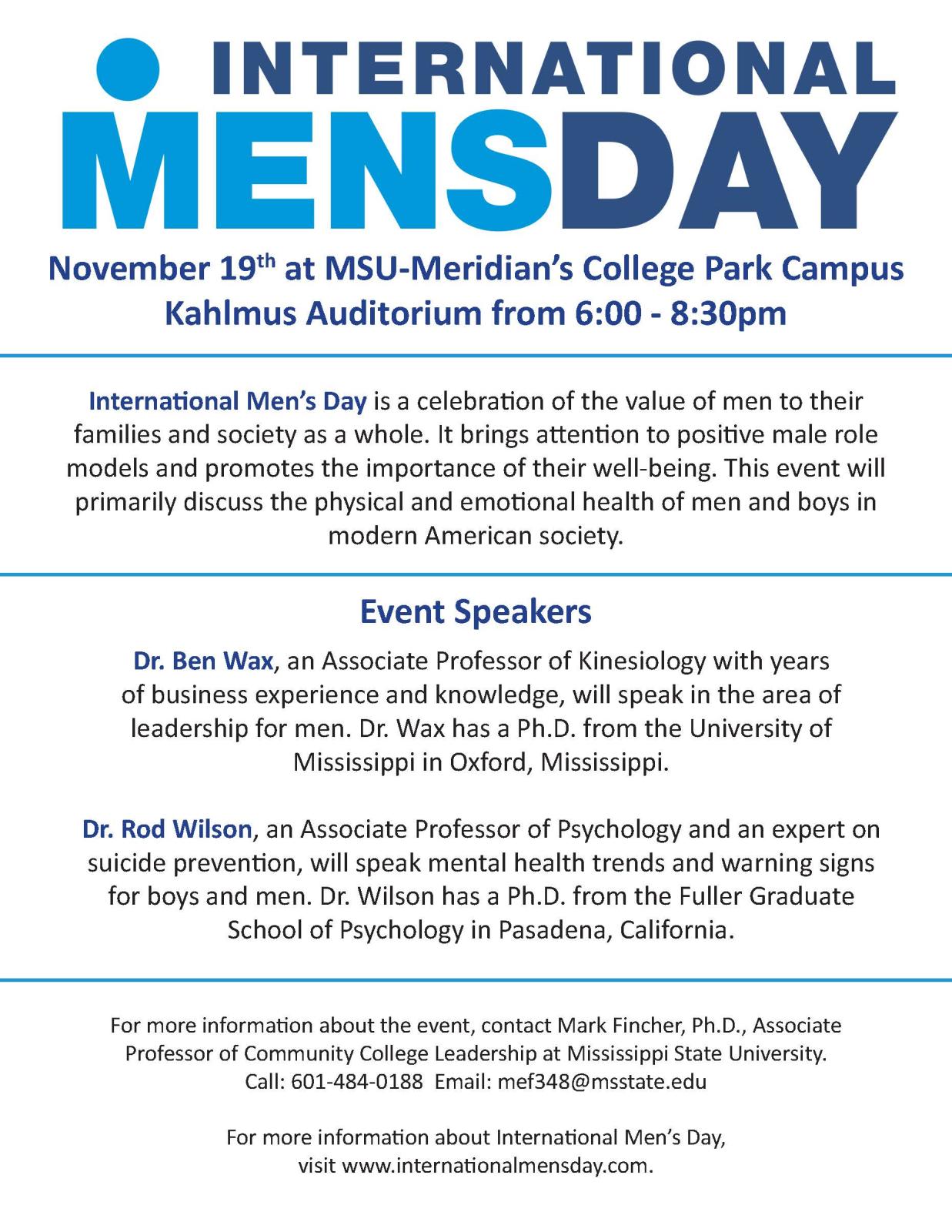 Mens Day celebration