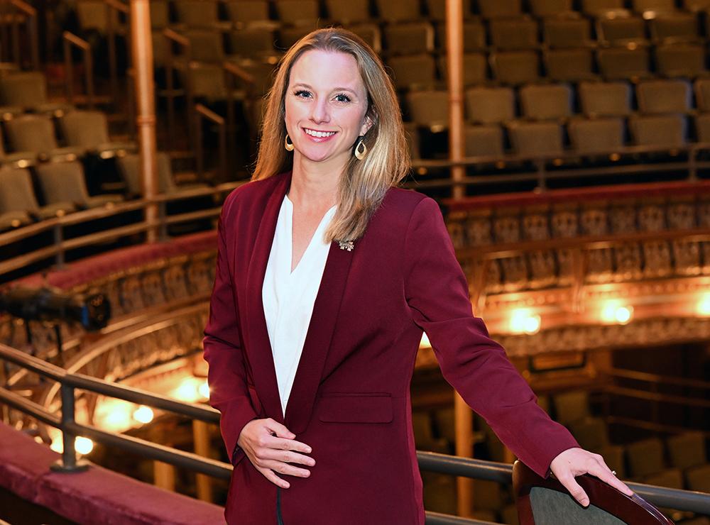 Morgan Dudley, the incoming MSU Riley Center director, previously served as the famed performance hall’s house manager and director of conferences, events and operations. (Photo by Marianne Todd)