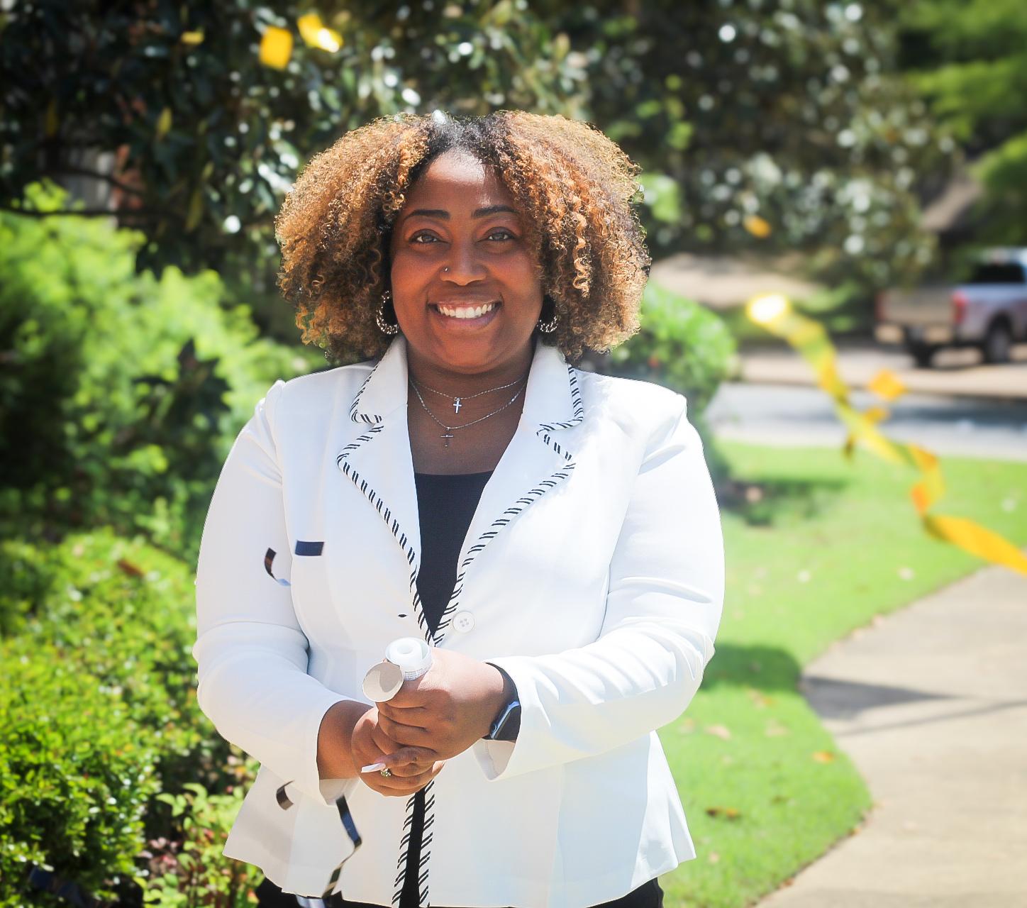 PHOTO ID: Outstanding Student Clydia Wells of Byhalia received her Master of Arts in Teaching through the Secondary Teaching Alternate Route program.