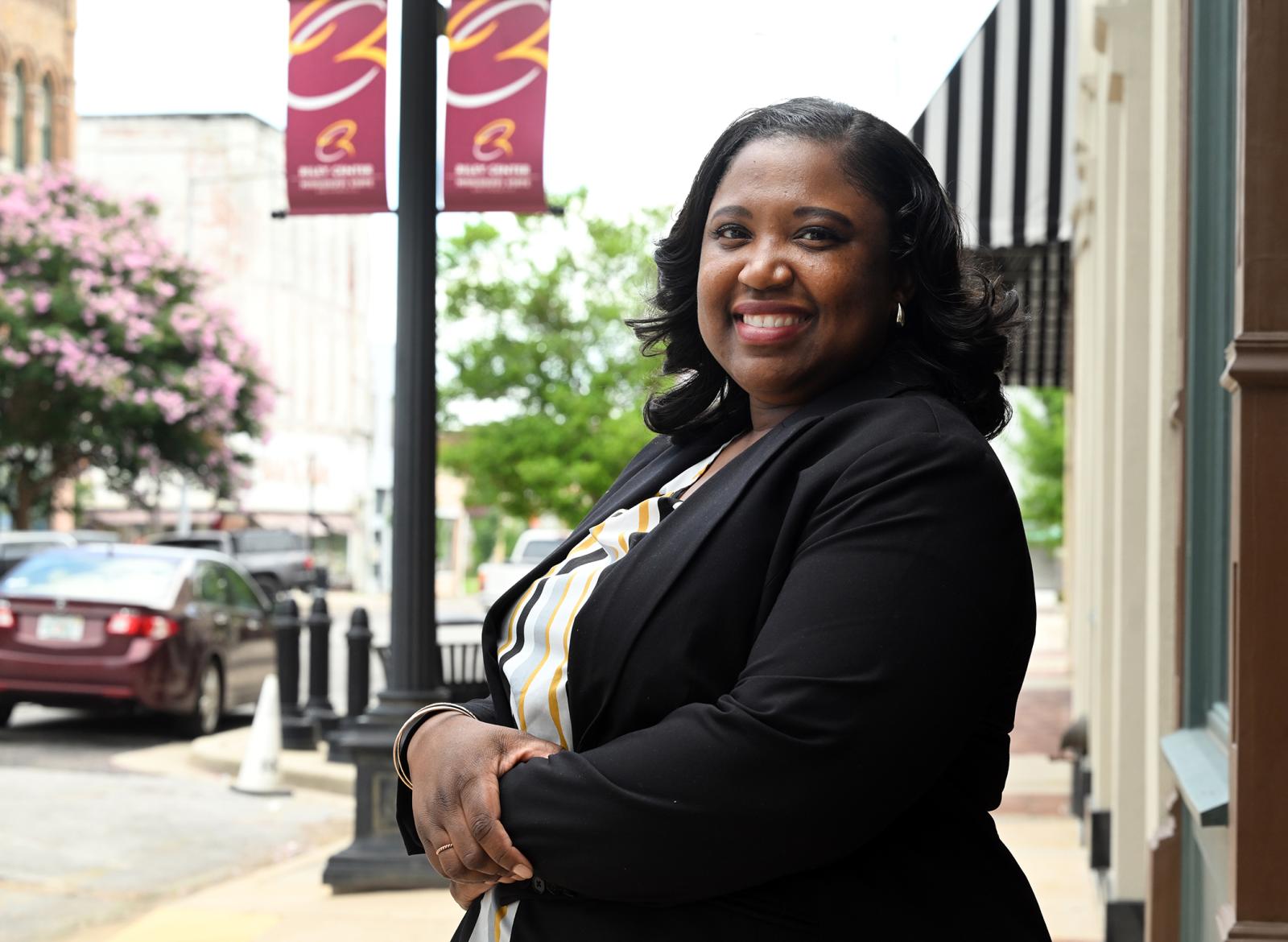 Brittney Mosley, program manager for MSU-Meridian, is leading the charge on outreach and research grant writing for the MSU-Meridian campus. (Photo by Marianne Todd)