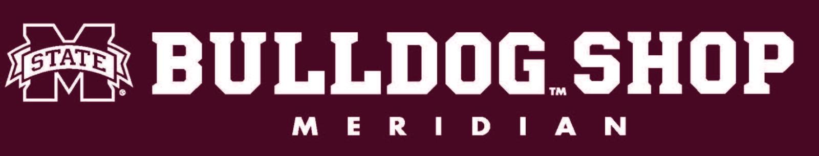 MState logo with text beside, BULLDOG SHOP MERIDIAN